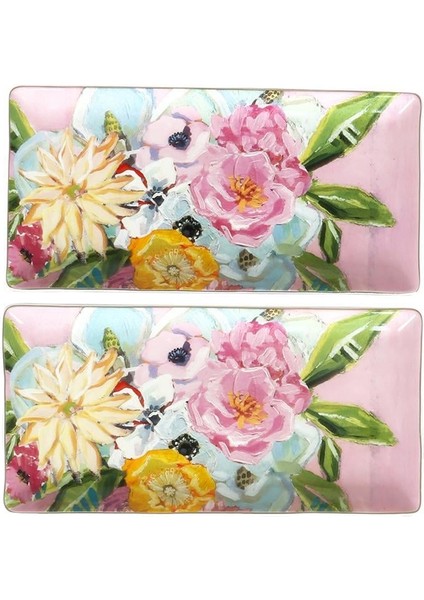Peony Bone 2lı Servıs Tabağı 27CM
