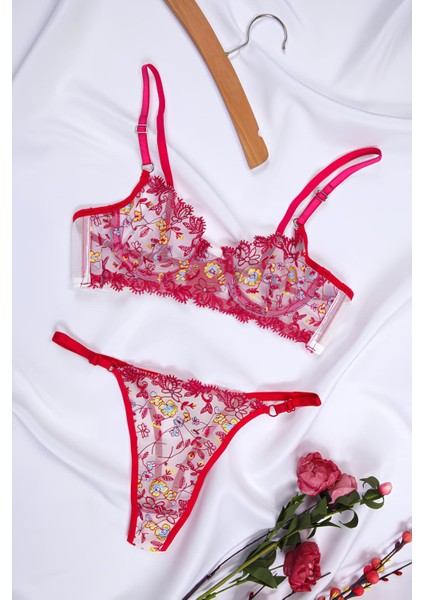 Çiçekli Balenli Bralet Takımı Love Secret 1007