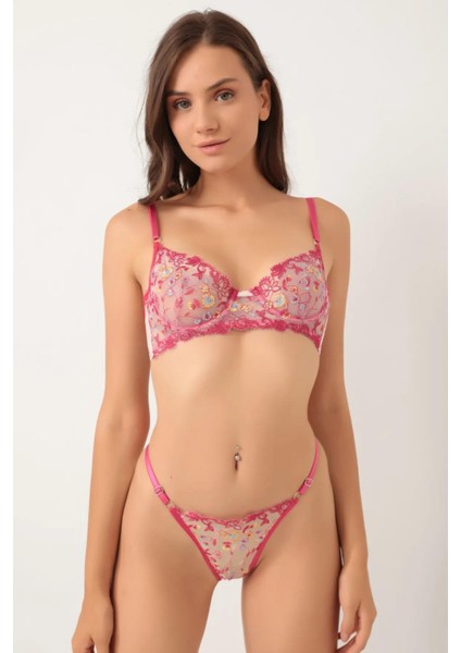 Çiçekli Balenli Bralet Takımı Love Secret 1007