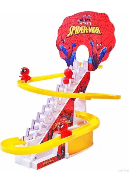 Dön Dolaş Spiderman Oyunu Merdivenden Çıkıp Kaydıraktan Kayan Yavru Spiderman Işıklı Müzikli