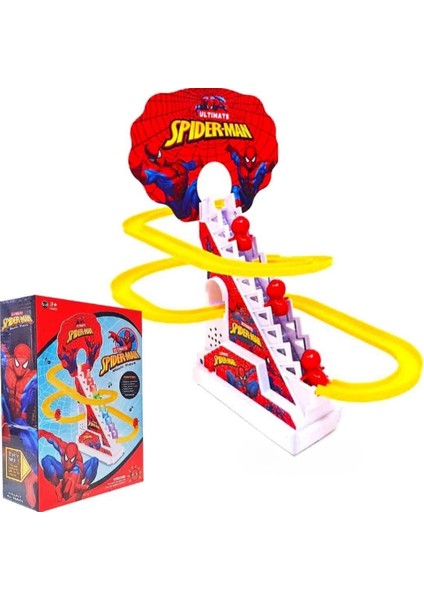 Dön Dolaş Spiderman Oyunu Merdivenden Çıkıp Kaydıraktan Kayan Yavru Spiderman Işıklı Müzikli