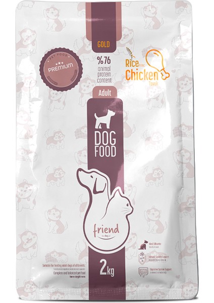 Friend Pet Premium Gold Yetişkin Köpek Maması Tavuklu 2 Kilo %100 Yeme Garantili fiyatları
