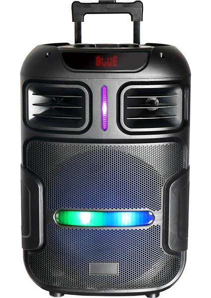 GD-1503 Dijital LED Göstergeli Fm Radyolu Mikrofonlu Rgb Tws 15 İnç Stereo Bass Kablosuz Karaoke