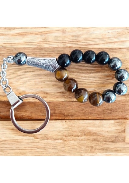 Kaplan Gözü Tesbih - Kaplan Gözü Bileklik - Kaplan Gözü Anahtarlık 3 Adet Hediye Seti fırsatları