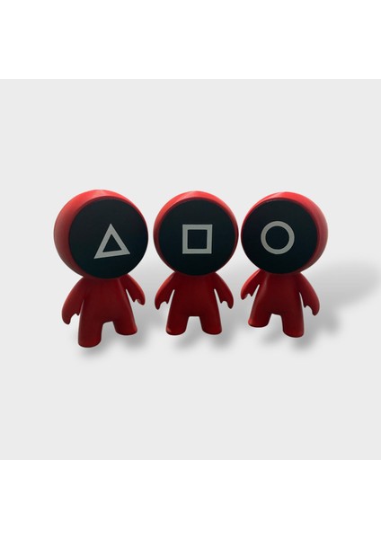 Squid Game 3'lü Gardiyan Figürleri