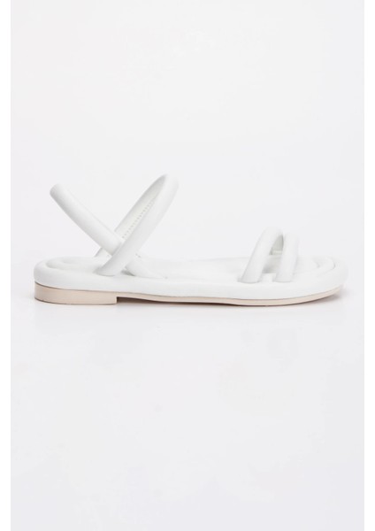 Kadın Yumuşak Tabanlı Rahat Sandalet Beyaz modelleri