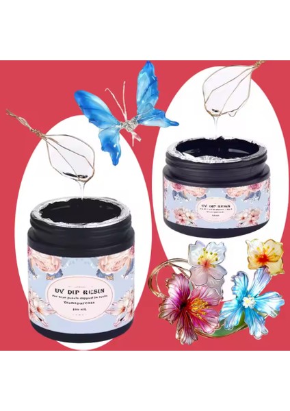 Uv Reçine Epoksi Şeffaf Deep Type Wire Arts Tel Çiçek , Taç Yapımına Uygun Uv Deep Resin 100 gr