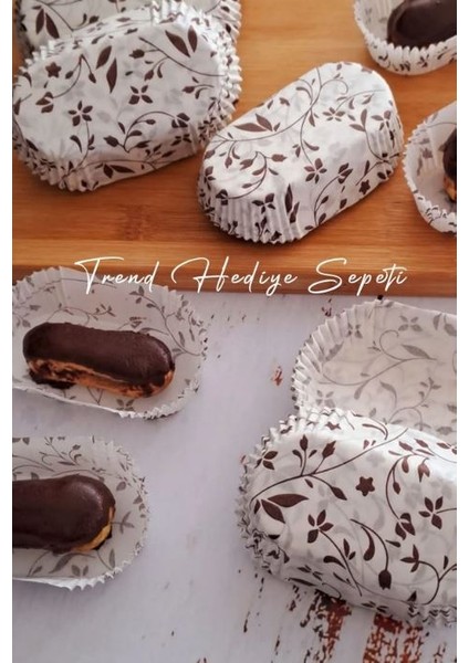 Cupcake Muffin Kek Kalıbı, Desenli Ekler Kağıdı Büyük Boy Takribi 200 Adet 8,5x4 cm