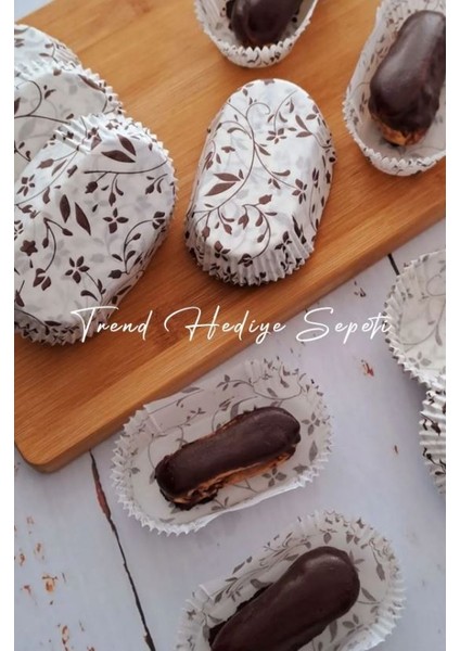 Cupcake Muffin Kek Kalıbı, Desenli Ekler Kağıdı Büyük Boy Takribi 200 Adet 8,5x4 cm fiyatları