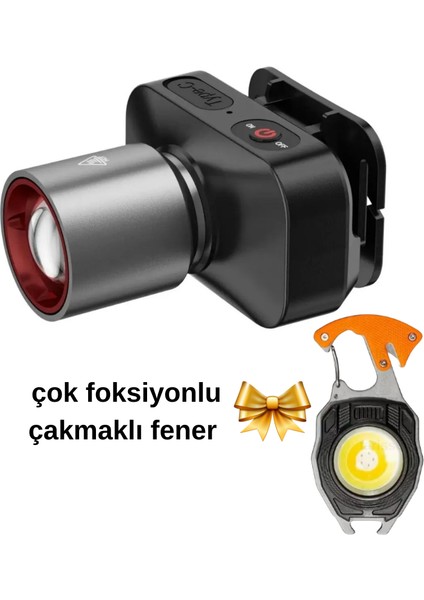 Gold Kama GK801 LED Kafa Feneri - 50W Cree Led, Şarjlı ve Su Geçirmez