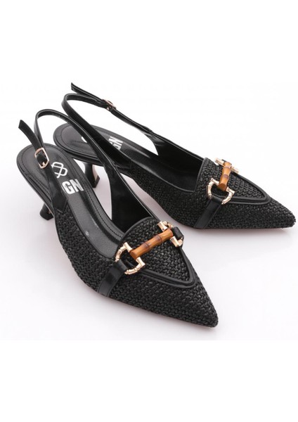 5850 Kadin Aksesuarli Sivri Burun Topuklu Ayakkabi fiyatları