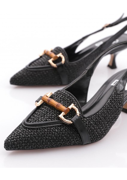 5850 Kadin Aksesuarli Sivri Burun Topuklu Ayakkabi fırsatları