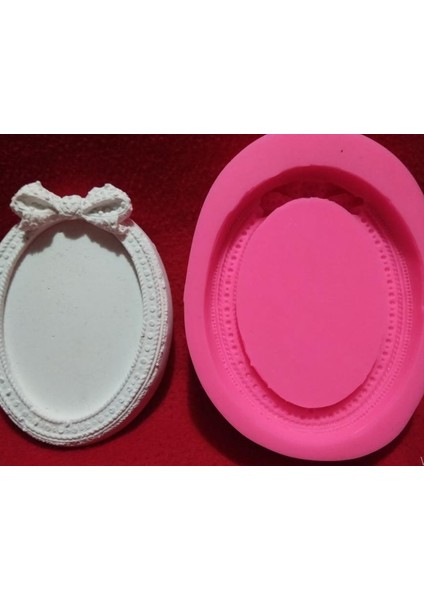 Ipek Hobi Oval Fiyonklu Çerçeve Kalıbı 11-8 cm