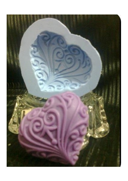 Ipek Hobi Motifli Kalp Silikon Sabun Kalıbı
