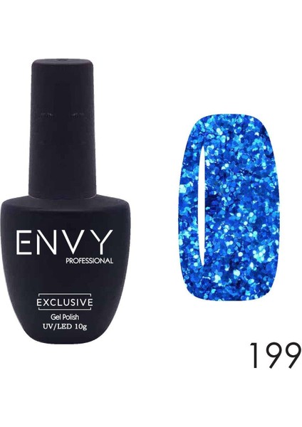 Kalıcı Oje Exclusive Parlak Simli Mavi 10GR NO:199