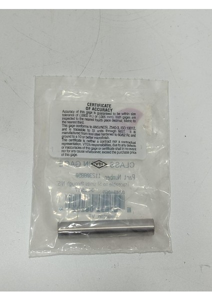Vermont Gage Çelik Pin Kontrol Eşi 8,85MM modelleri