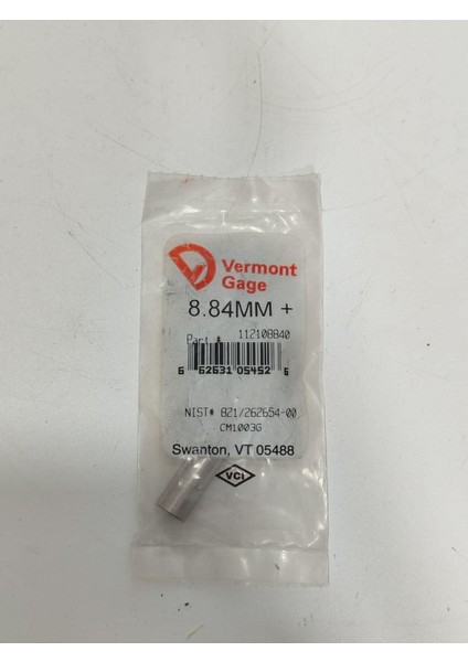 Vermont Gage Çelik Pin Kontrol Eşi 8,84MM fiyatları