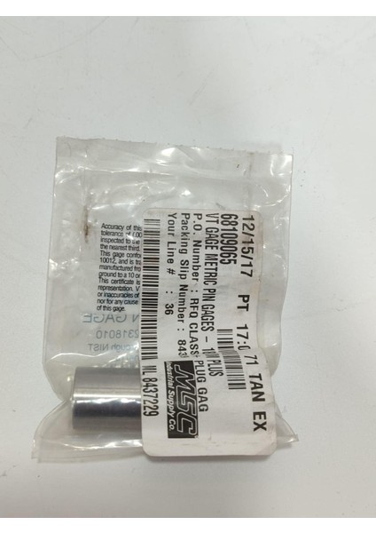 Vermont Gage Çelik Pin Kontrol Eşi 18,01MM modelleri