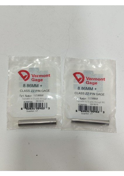 Vermont Gage Çelik Pin Kontrol Eşi 8,86MM (2 Adet) fiyatları