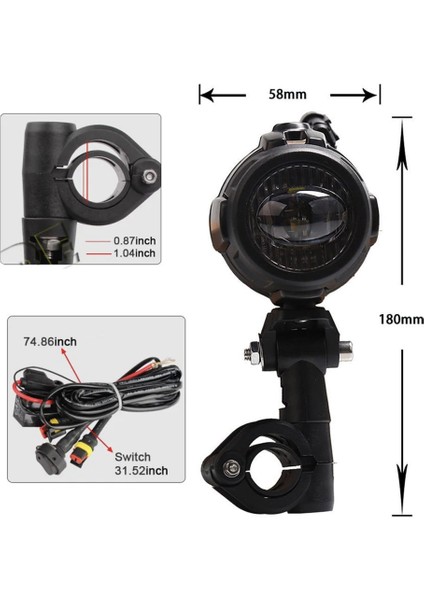 Shark 20W Motosiklet Led Sis Farı fırsatları
