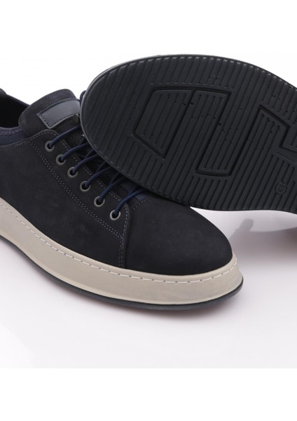 6641 Erkek Kalin Taban Bağcikli Sneaker Ayakkabi
