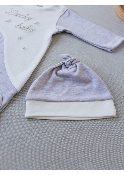 0-3 3-6 Ay Lucky Baby Nakışlı Es Çizgi Boy Şapkalı Erkek Bebek Tulumu fırsatları