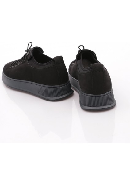 6641 Erkek Kalin Taban Bağcikli Sneaker Ayakkabi
