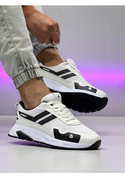 Mayback Erkek Ikiçizgi Bağcıklı Ortapedik Comfort Taban Yazlık Spor Ayakkabı