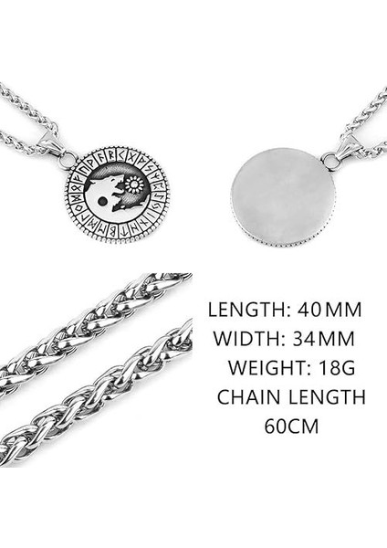 Paslanmaz Çelik Vintage Viking Kurt Güneş Kolye Erkek Valknut Odin Rune Kolye Moda Kolye modelleri