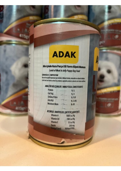 Kuzu Etli Yavru Köpek Konserve Ödül Maması 415GR*15