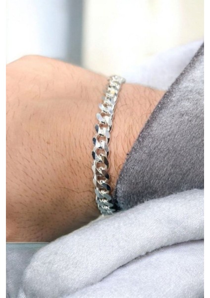 925 Ayar Gümüş 9 mm Gurmet Modeli Erkek Gümüş Bileklik fiyatları