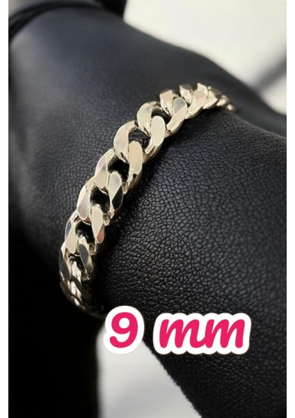 925 Ayar Gümüş 9 mm Gurmet Modeli Erkek Gümüş Bileklik indirimleri