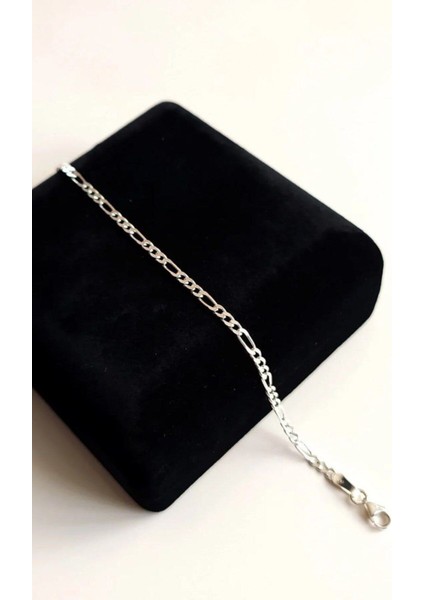 925 Ayar Gümüş Figaro Bileklik, 3 mm Gümüş Bileklik modelleri