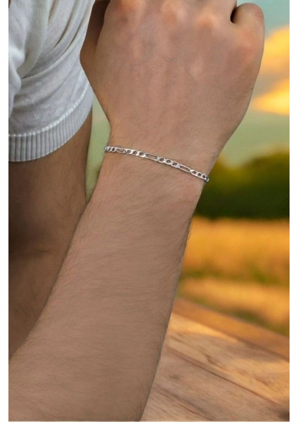 925 Ayar Gümüş Figaro Bileklik, 3 mm Gümüş Bileklik fırsatları