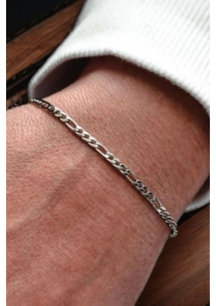 925 Ayar Gümüş Figaro Bileklik, 3 mm Gümüş Bileklik indirimleri