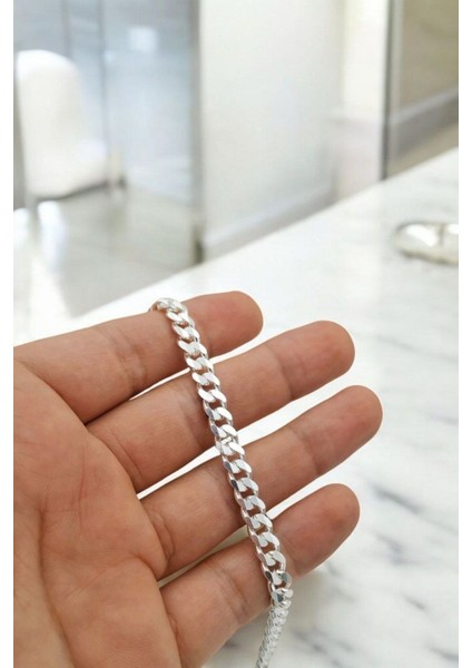 925 Ayar Gümüş 4.5 mm Gurmet Modeli Erkek Gümüş Bileklik fırsatları