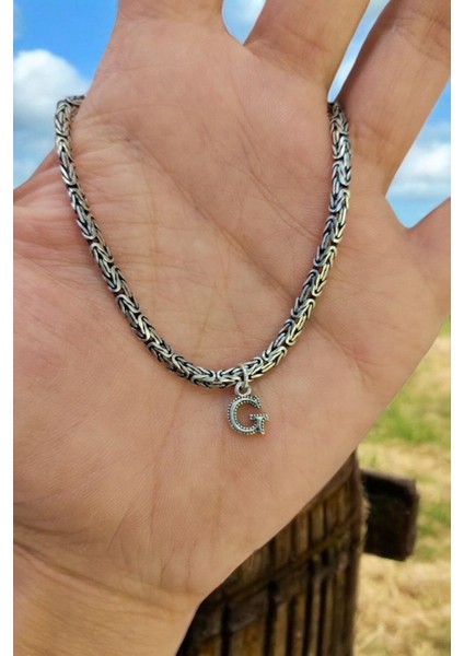 925 Ayar Gümüş 3 mm Harfli Ezme Kral Bileklik indirimleri