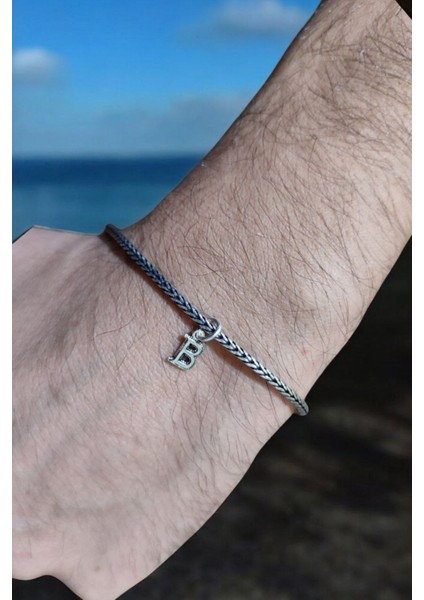 925 Ayar Gümüş 2.5 mm Hasır Harfli Bileklik fırsatları