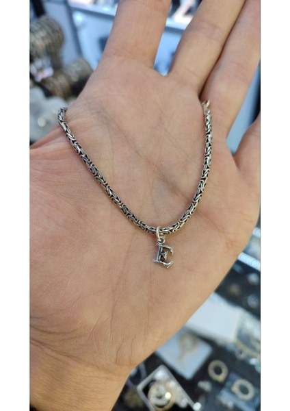 925 Ayar Gümüş 2 mm Harfli Yuvarlak Kral Bileklik fiyatları