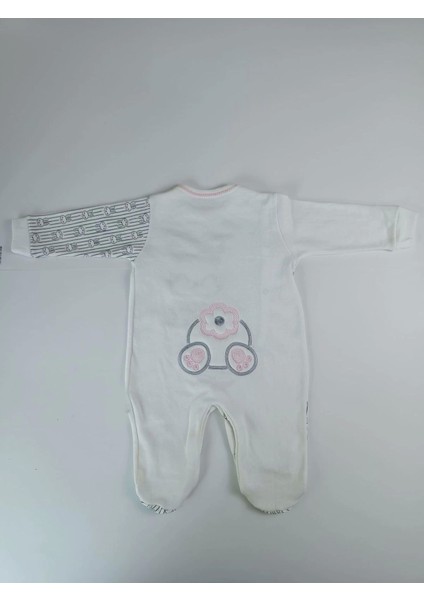 0-3 3-6 Ay Minik Tavşan Nakışlı Boydan Çıtçıt Kapamalı Kız Erkek Bebek Tulumu fırsatları