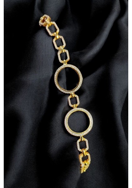 925 Ayar Gümüş Çeyrek Altın Için Gümüş Bileklik