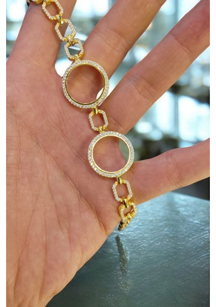 925 Ayar Gümüş Çeyrek Altın Için Gümüş Bileklik modelleri