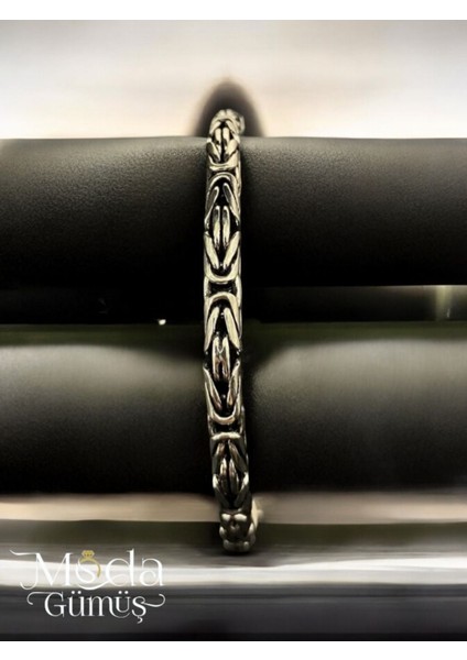 925 Ayar Gümüş 4 mm Yuvarlak Kral Bileklik modelleri