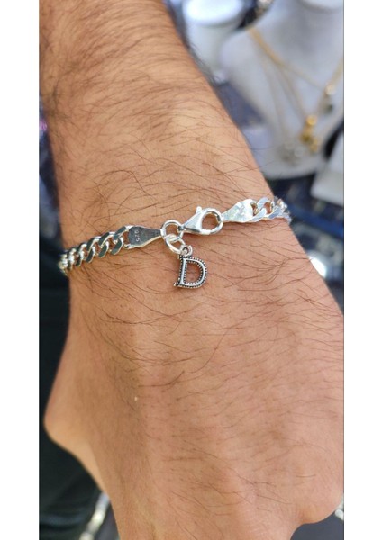 925 Ayar Gümüş 5 mm Harfli Gurmet Bileklik fiyatları