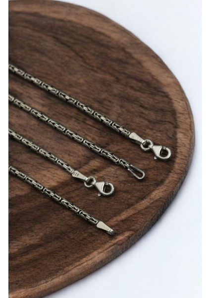 925 Ayar Gümüş Yuvarlak Kral Erkek Bileklik 2 mm modelleri