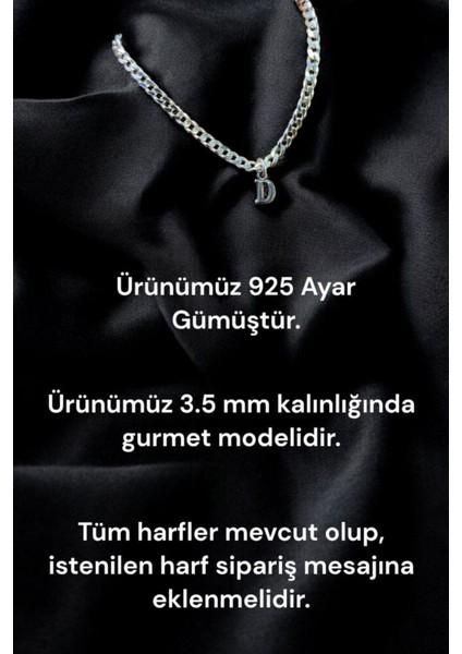 925 Ayar Gümüş 3.5 mm Gurmet Harfli Bileklik indirimleri