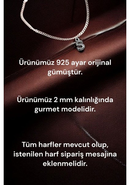925 Ayar Gümüş 2 mm Gurmet Harfli Bileklik fırsatları