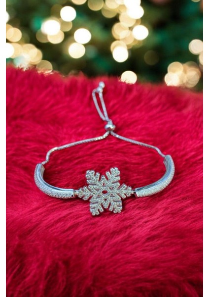 925 Ayar Gümüş Zirkon Taşlı Su Yolu Kar Tanesi Bileklik