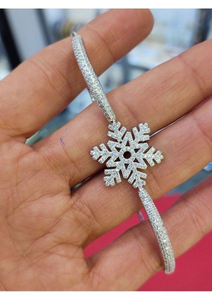 925 Ayar Gümüş Zirkon Taşlı Su Yolu Kar Tanesi Bileklik indirimleri