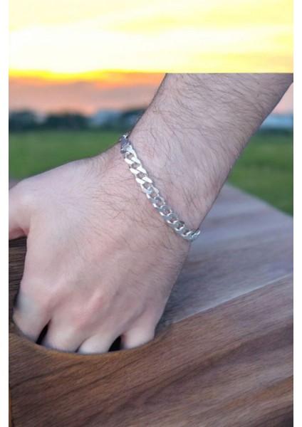 925 Ayar Gümüş 6.5 mm Gurmet Modeli Erkek Gümüş Bileklik modelleri